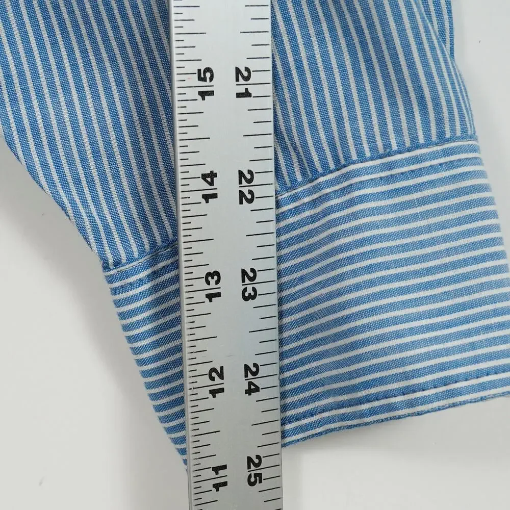 Vintage LEVI'S White Tab Blue Striped Button Down Shirt Men's M